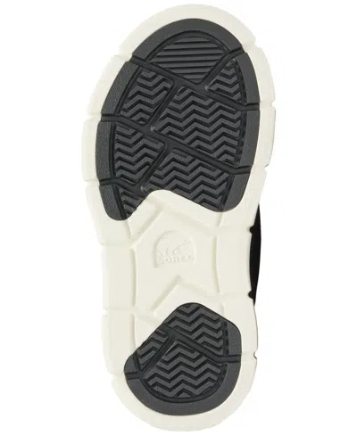 Sorel Children's Explorer Iii Lace-up Waterproof Booties In Black,sea Salt