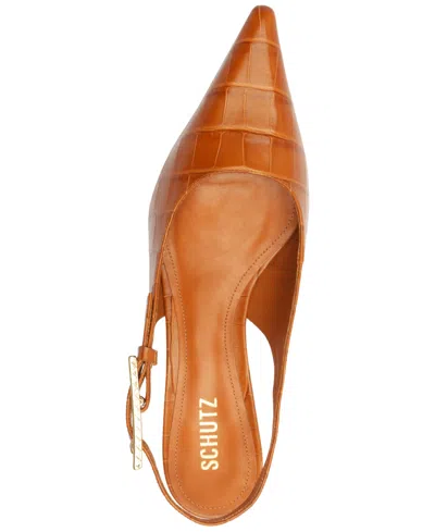 Schutz Women's Ciara Slingback Kitten Heel Pumps In Cuoio Brown