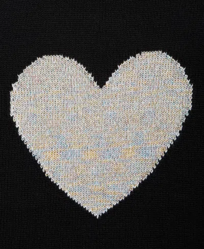 Epic Threads Girls Heart Pullover Sweater, Created For Macy's In Deep Black