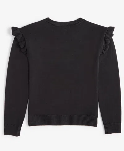 Epic Threads Girls Heart Pullover Sweater, Created For Macy's In Deep Black