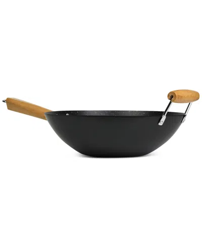Sedona Kitchen Carbon Steel Nonstick Helper Handle 14" Wok In No Color