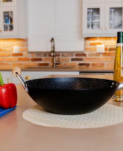 Sedona Kitchen Carbon Steel Nonstick Helper Handle 14" Wok In No Color