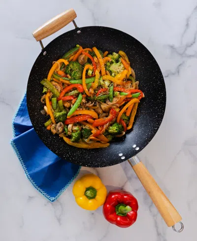 Sedona Kitchen Carbon Steel Nonstick Helper Handle 14" Wok In No Color