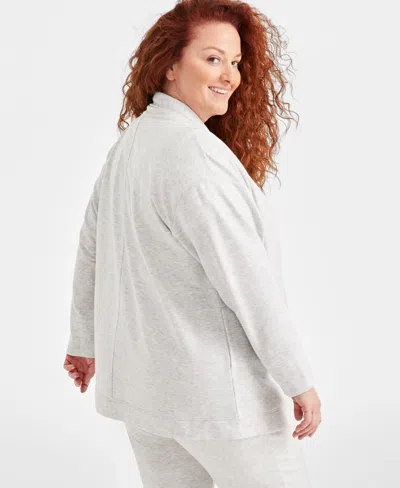 STYLE & CO PLUS SIZE YUMMY FLEECE CARDIGAN, CREATED FOR MACY'S 