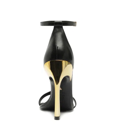 Schutz Cadey-lee Curve Ankle Strap Sandal In Dark Black