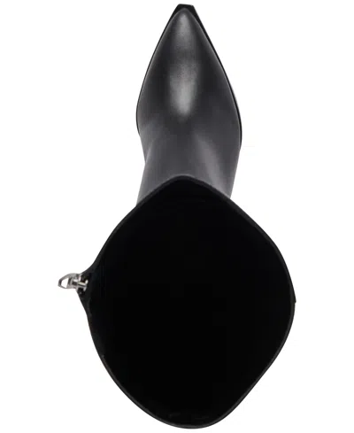 Dolce Vita Auggie Pointed Toe Knee High Boot In Black Leather