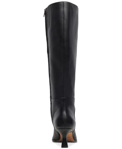 Dolce Vita Auggie Pointed Toe Knee High Boot In Black Leather