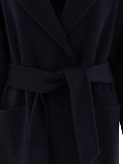 Ivy & Oak Celia Belted Double Face Coat In Blue