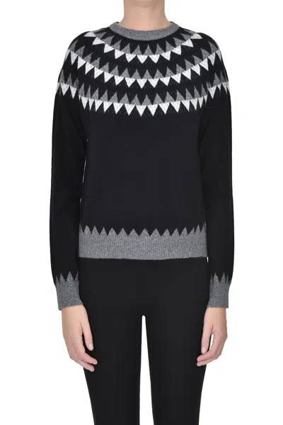 Shop Jumper 1234 Cashmere Pullover In Black