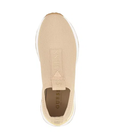 Guess Women's Flavia Knit Slip-on Jogger Sneakers In Light Natural