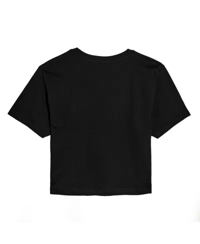 Hybrid Apparel Juniors Trendy Wicked Elphaba Glinda Graphic Cropped T-shirt In Black
