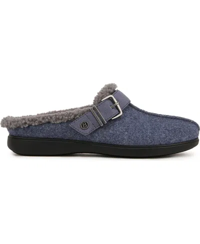 Bzees Eternity Washable Clogs In Blue Fleece Fabric