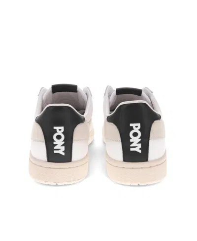 Pony Mens M-pro Low Lux Genuine Leather And Suede Premium Lace Up Athletic Sneaker Shoe In White,black