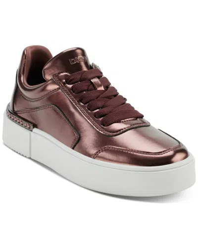 Dkny Beverly Hidden Wedge Sneaker In Antique Rose