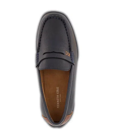 Kenneth Cole New York Little And Big Boys Jason Penny Loafers In Navy
