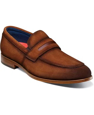 Stacy Adams Men's Burke Moc Toe Saddle Slip On Shoes In Copper