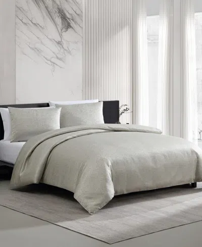 Vera Wang Speckled Satin Weave 3-pc. Duvet Cover Set, King In Taupe