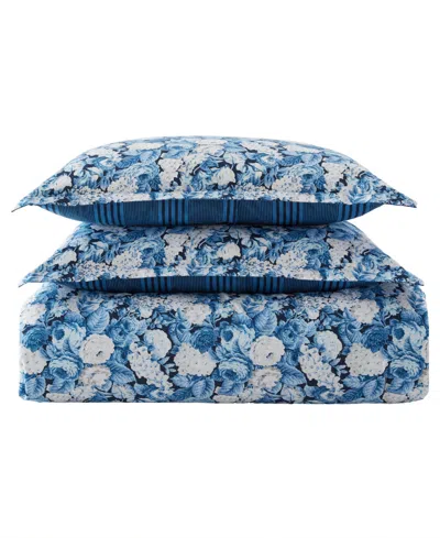 Laura Ashley Sweet Memories Reversible Comforter Sets In Indigo Blue