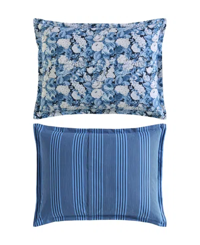 Laura Ashley Sweet Memories Reversible Comforter Sets In Indigo Blue