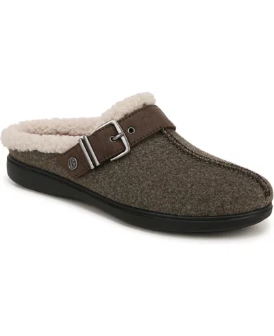 Bzees Eternity Womens Buckle Faux Fur Slide Slippers In Green Fleece Fabric