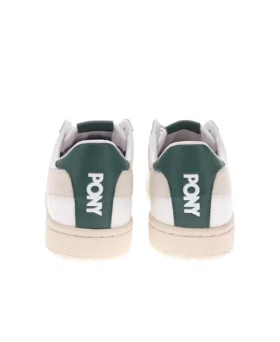 Pony Mens M-pro Low Lux Genuine Leather And Suede Premium Lace Up Athletic Sneaker Shoe In White,green