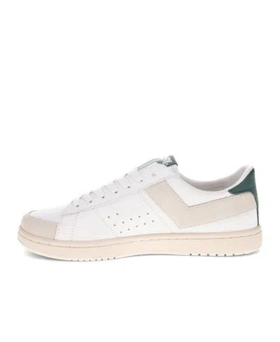 Pony Mens M-pro Low Lux Genuine Leather And Suede Premium Lace Up Athletic Sneaker Shoe In White,green