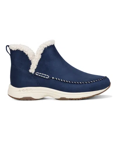 Easy Spirit Tuva Womens Faux Fur Lined Man Made Winter & Snow Boots In Dark Blue
