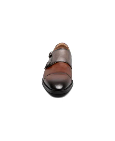 Stacy Adams Men's Raythorne Cap Toe Double Monk Strap Shoes In Brown,gray