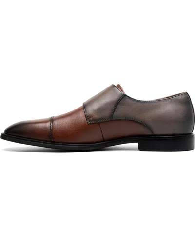 Stacy Adams Men's Raythorne Cap Toe Double Monk Strap Shoes In Brown,gray