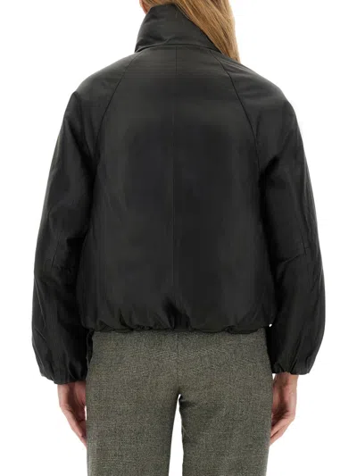 Alysi Zip-up Padded Puffer Jacket In Black