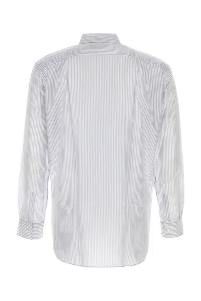 Comme Des Garçons Shirt Embroidered Cupro Shirt In 1stripe6