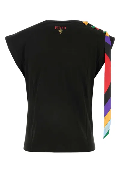 Pucci Iride Cotton Jersey T-shirt In Nero