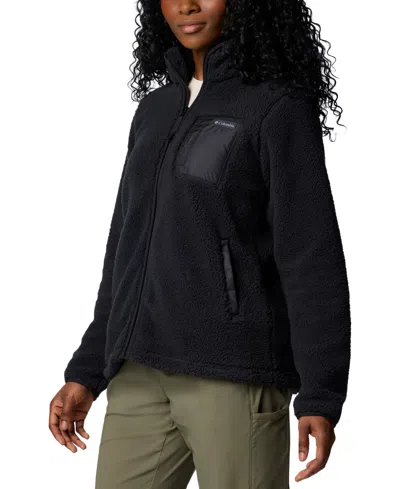 Columbia Women's West Bend Stand-collar Fleece Jacket In Black