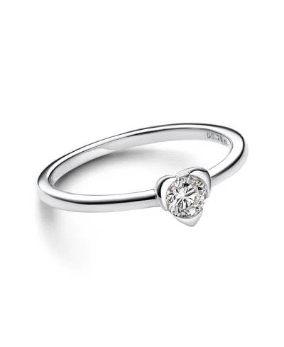 Pandora Talisman Lab-grown Diamond Heart Ring In Sterling Silver