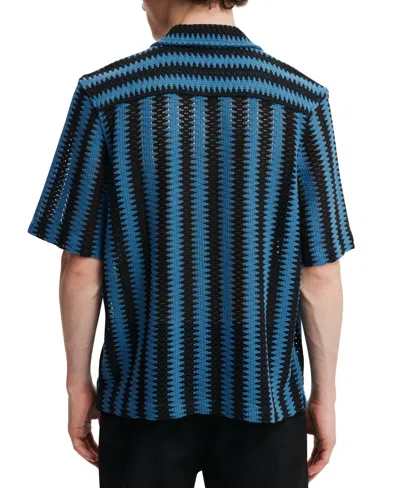 Cotton On Men's Freemont Short Sleeve Shirt In Cobalt Weave