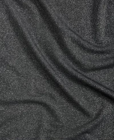 On 34th Women's Short-sleeve Solid Shine Top, Created For Macy's In Deep Black