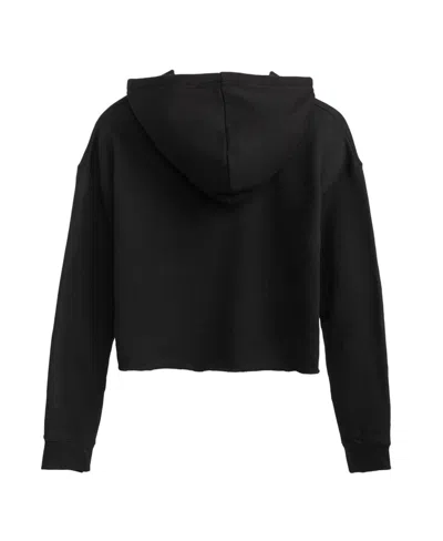 Hybrid Apparel Trendy Juniors Wicked Glinda Graphic Cropped Hoodie In Black