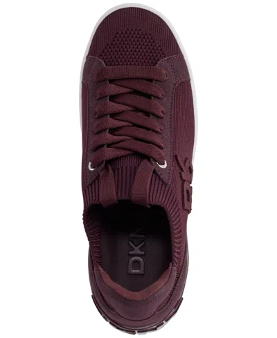 Dkny Arlan Lace-up Low-top Sneakers In Wine
