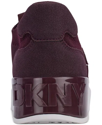 Dkny Arlan Lace-up Low-top Sneakers In Wine