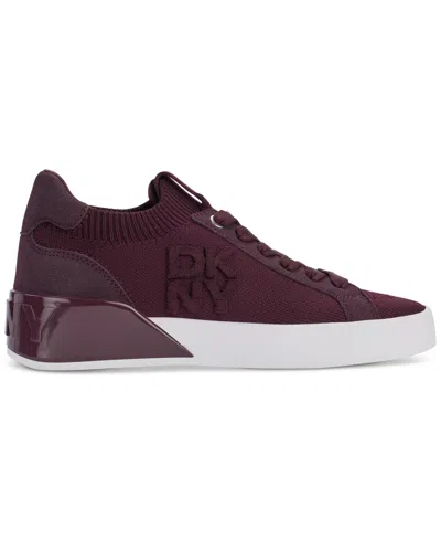 Dkny Arlan Lace-up Low-top Sneakers In Wine