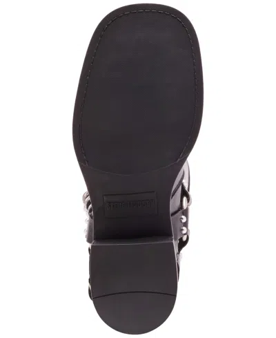 Steve Madden Brocks Buckle Boot In Black Leather