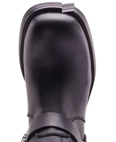 Steve Madden Brocks Buckle Boot In Black Leather