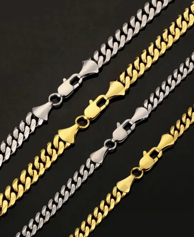 Rhona Sutton Miami Cuban 8mm Stainless Steel Chain Necklace In Silver