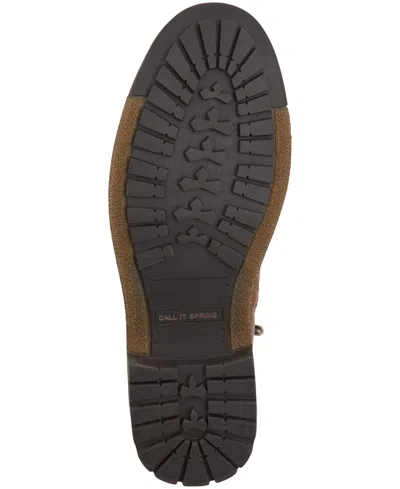 Call It Spring Men's Landonn Synthetic Combat Boots In Cognac