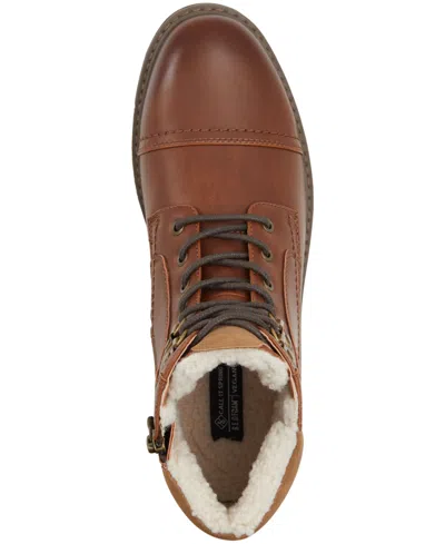 Call It Spring Men's Landonn Synthetic Combat Boots In Cognac