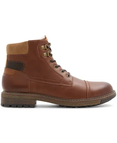 Call It Spring Men's Landonn Synthetic Combat Boots In Cognac