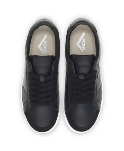 Pony Mens M-pro Low Perf Genuine Leather And Suede Premium Lace Up Athletic Sneaker Shoe In Black,white