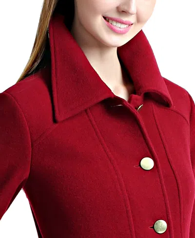 Kimi & Kai Women's Liz Wool Walking Coat In Wine