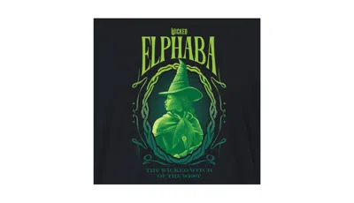 Hybrid Apparel Juniors Trendy Wicked Elphaba Graphic Cropped T-shirt In Black