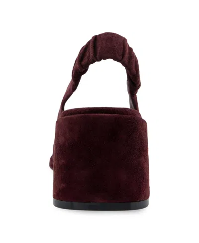 Aerosoles Altona Slingback Pump In Deep Aubergine Suede
